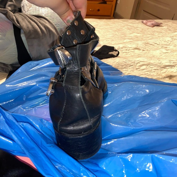 COPY - Jeffrey Campbell & Free People Ace Western Black  Boots size 9 - Picture 3 of 9